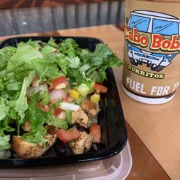 Bowl with fresh mango salsa