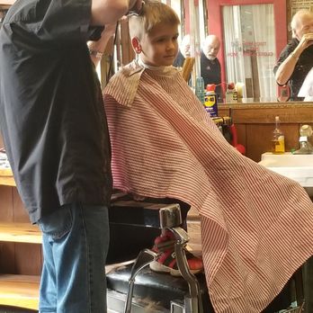 J L's Barber Shop - my son getting a haircut at Mr. John's! He's very good with kids. - Barbers Near Me - Front Royal, Virginia J L's Barber Shop - my son getting a haircut at Mr. John's! He's very good with kids. - Barbers Near Me - Front Royal, Virginia