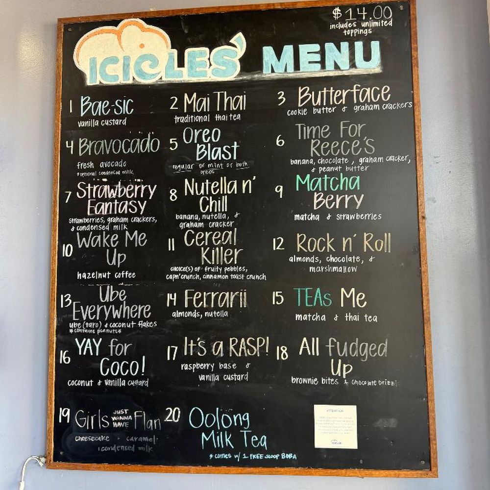 Icicles - Desserts Near Me - Newark, California Icicles - Desserts Near Me - Newark, California