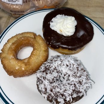 Jupiter Donuts - Sour cream, chocolate iced Holland cream, chocolate coconut - Donuts Near Me - Jupiter, Florida