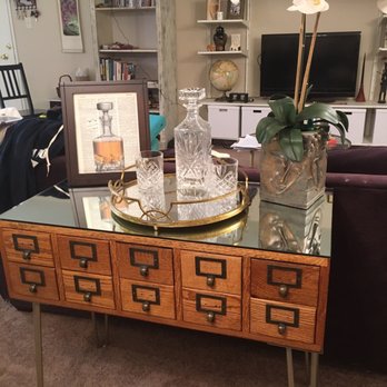 Any Size Mirror & Frame - Finally finished my mid century library catalog table. The mirror top fit perfect! - Glass & Mirrors Near Me - Glendale, California
