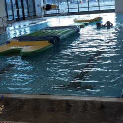 Wasatch Aquatic Center - Play area / obstacle course for bigger kids.