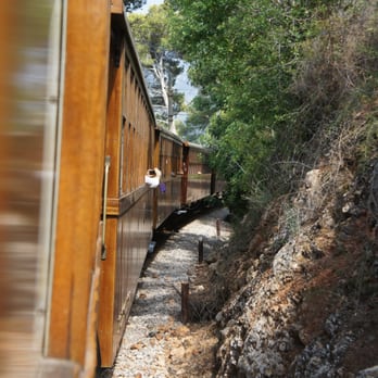 Ferrocarriles de Soller - Train in motion - Train Stations Near Me - Palma, PM