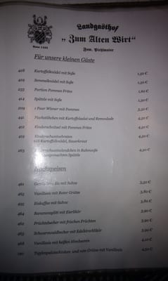 Menu photo 2 Zum alten Wirt Mauern, BY Menu photo 2 Zum alten Wirt Mauern, BY