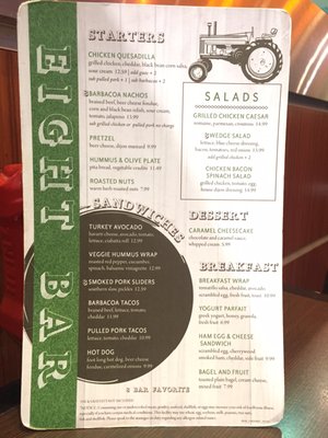 Menu photo 3 Eight Bar Oakland, CA