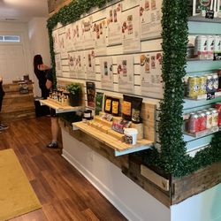 Hemp & Tea Co. -- THCa Dispensary & Tea Shop | CBD | D8 | D9 - Information posted on the wall.