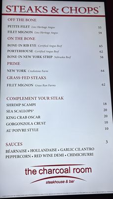 Menu photo 2 The Charcoal Room Las Vegas, NV Menu photo 2 The Charcoal Room Las Vegas, NV