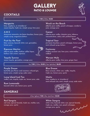 Menu photo 2 Gallery Patio & Lounge Vancouver, BC Menu photo 2 Gallery Patio & Lounge Vancouver, BC