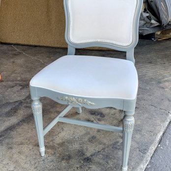 Raul's Auto Trim - Rauls Recovered 100 year old in off white velvet beautifully. - Furniture Reupholstery Near Me - Ontario, California Raul's Auto Trim - Rauls Recovered 100 year old in off white velvet beautifully. - Furniture Reupholstery Near Me - Ontario, California