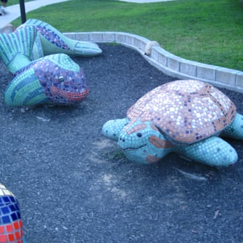 Tennessee Welcome Center - great place to take some pictures of the kids while they enjoy the sea animals made with small pieces of tile - Rest Stops Near Me - Chattanooga, Tennessee