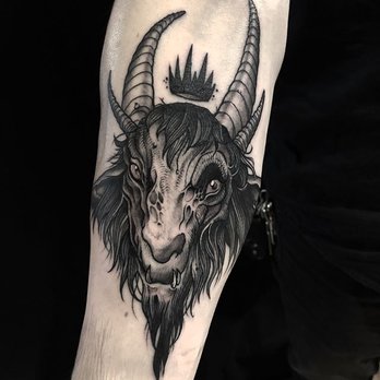 Mini Mega Electric Gallery - Demonic goat done by Sebastian! - Tattoo Near Me - Doylestown, Pennsylvania