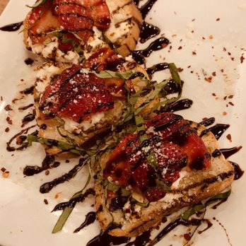 Corks & Hops - Strawberry and goat cheese bruschetta - Wine Bars Near Me - Anchorage, Alaska Corks & Hops - Strawberry and goat cheese bruschetta - Wine Bars Near Me - Anchorage, Alaska