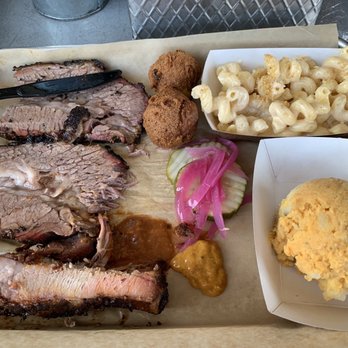 Moab Spitfire Smokehouse - Brisket with a rib from hubby's platter - Barbeque Near Me - Moab, Utah