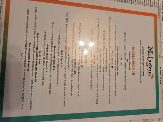 Menu photo 1 Milagros Parsippany-Troy Hills, NJ Menu photo 1 Milagros Parsippany-Troy Hills, NJ