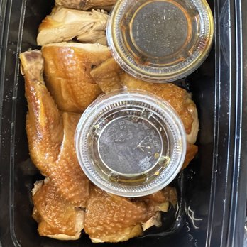 Quack House - DEBONED Slow Poached Soy Sauce Free Range Chicken - Half of a Bird - Barbeque Near Me - San Francisco, California Quack House - DEBONED Slow Poached Soy Sauce Free Range Chicken - Half of a Bird - Barbeque Near Me - San Francisco, California
