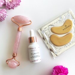 Beauty D - Face Roller, Gold Masks.