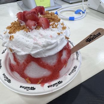 Wailua Shave Ice - Strawberry Coconut shave ice - Shaved Ice Near Me - Kapaa, Hawaii Wailua Shave Ice - Strawberry Coconut shave ice - Shaved Ice Near Me - Kapaa, Hawaii