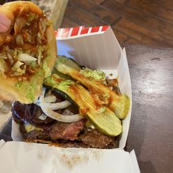 Freddy's Frozen Custard & Steakburgers - The inside view of ingredients