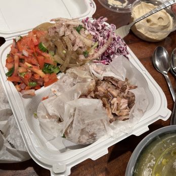 Pankina Grill - Chicken Shawarma plate, rice was on side - Falafel Near Me - Los Angeles, California Pankina Grill - Chicken Shawarma plate, rice was on side - Falafel Near Me - Los Angeles, California