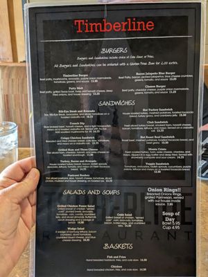 Menu photo 5 Timberline Restaurant Beaver, UT