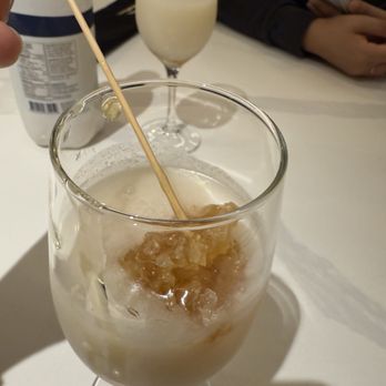 Jinmi - makgeolli with honeycomb - Seafood Near Me - Vancouver, British Columbia