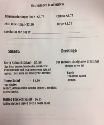Menu photo 2 Double J Cafe Spruce Pine, NC