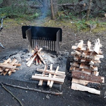 Newhalem Campground - Firewood Jenga! - Hiking Near Me - Marblemount, Washington