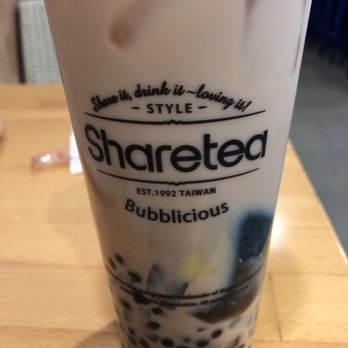 Sharetea - QQ Happy Family Milk Tea - all the toppings! - Coffee & Tea Near Me - Fullerton, California
