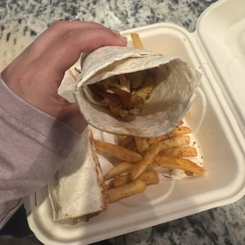 Amalfi Mediterranean Fusion - lack of protein in Chicken Shawarma Wrap - Mediterranean Near Me - Dublin, California