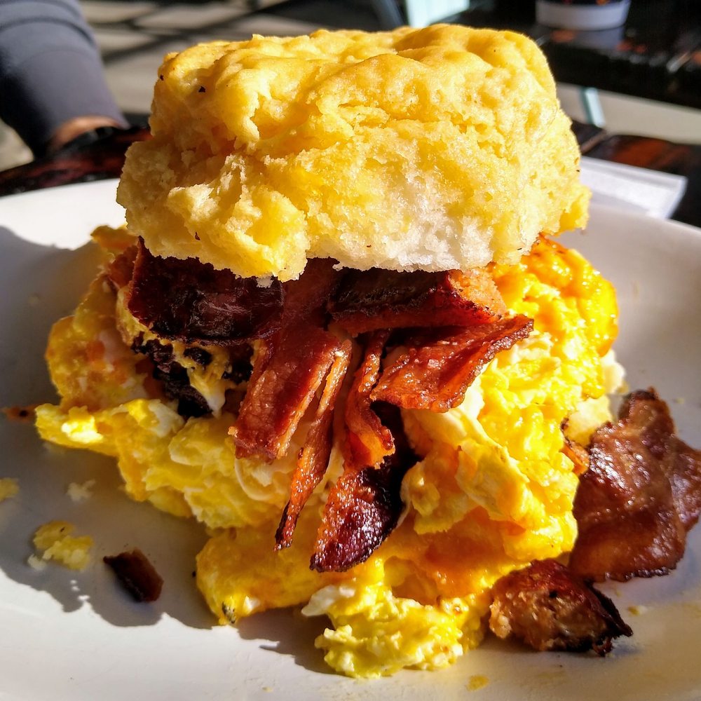 Debbie Lou's Biscuit Shop - Andouille, bacon, egg and cheese - Breakfast & Brunch Near Me - Durham, North Carolina Debbie Lou's Biscuit Shop - Andouille, bacon, egg and cheese - Breakfast & Brunch Near Me - Durham, North Carolina