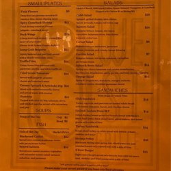 8 West Grille - Menu