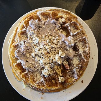 Eggs & Moore - Waffle of the day: blueberry crumble I believe it was called - Breakfast & Brunch Near Me - Pittsburgh, Pennsylvania