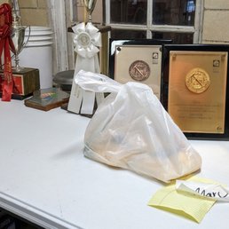 a bag of food on a table a bag of food on a table