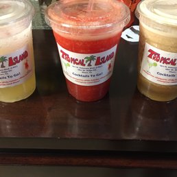 Regular margarita, strawberry daiquiri, tamarindo margarita