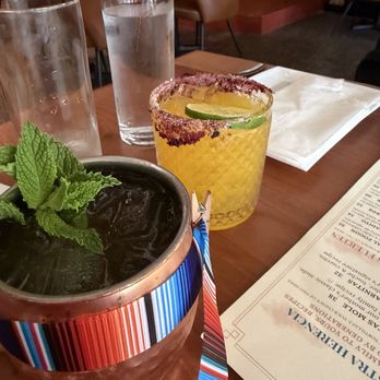 Leña Restaurant - Oaxaca mule and mango margarita - Bars Near Me - Alameda, California