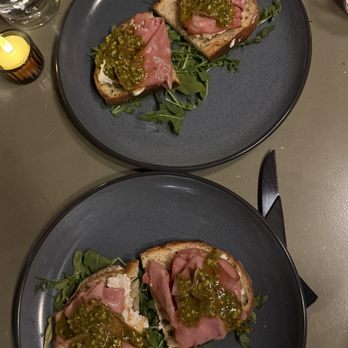Sono North Park - Special: toast with mortadella, burrata, pistachio balsamic dressing - Italian Near Me - San Diego, California Sono North Park - Special: toast with mortadella, burrata, pistachio balsamic dressing - Italian Near Me - San Diego, California