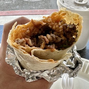 Tacos El Rancho - Carne Asada burrito mixed with rice and beans - Mexican Near Me - Norco, California Tacos El Rancho - Carne Asada burrito mixed with rice and beans - Mexican Near Me - Norco, California