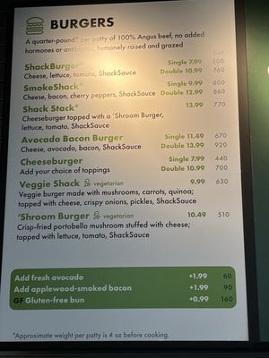 Menu photo 1 Shake Shack Pasadena Pasadena, CA