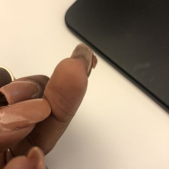 Majestic Nail Studio - Day 5 chipped gel my nail is still intact  (These are my real nails by the way) - Nail Salons Near Me - Linden, New Jersey