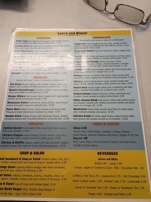 Menu photo 1 Oasis Diner Plainfield, IN