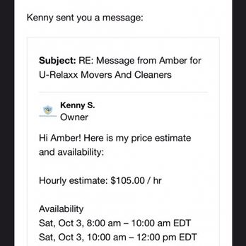 U Relaxx Movers & Cleaners - Verification of Arranged Date & Time - Movers Near Me U Relaxx Movers & Cleaners - Verification of Arranged Date & Time - Movers Near Me