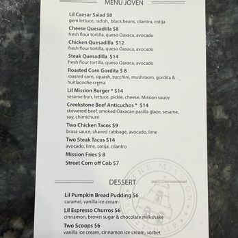 The Mission - Impressive kids menu! - Latin American Near Me - Gilbert, Arizona