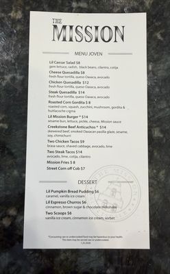 Menu photo 1 The Mission Gilbert, AZ Menu photo 1 The Mission Gilbert, AZ