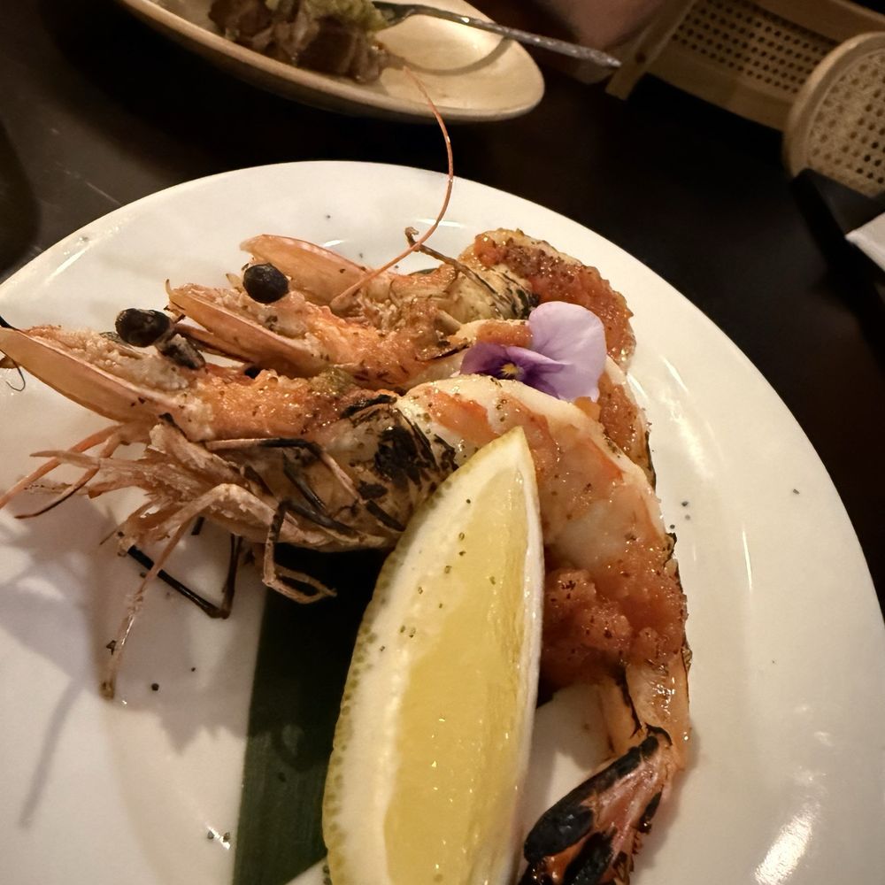 Grilled prawns