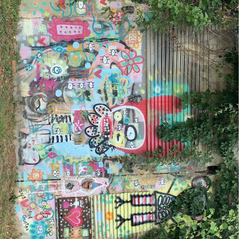 The wall across from the parking lot. The wall across from the parking lot.
