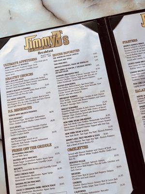 Menu photo 3 Jimmy B's Palm Springs, CA