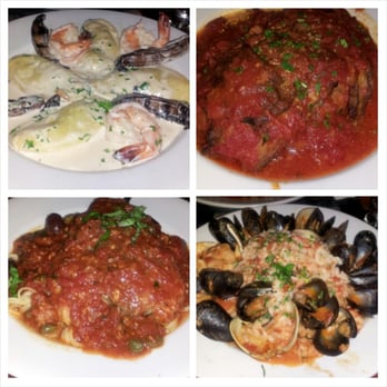 D'Parma Restaurant - Shrimp & porcini ravioli app, eggplant & chick parm, trout putscana, fruitte de mare risotto - Italian Near Me - Winthrop, Massachusetts