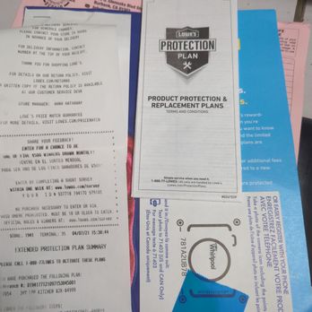 Lowe's - Warranty and receipt so people can see how they treat their community - Hardware Stores Near Me - Oxnard, California