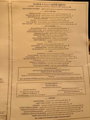 Menu photo 2 Sails Restaurant Naples, FL Menu photo 2 Sails Restaurant Naples, FL