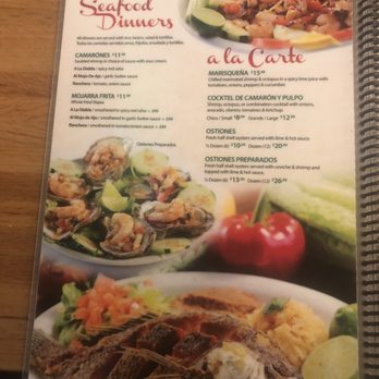 El Nacimiento - Seafood dinner menu and a la carte menu - Mexican Near Me - Detroit, Michigan